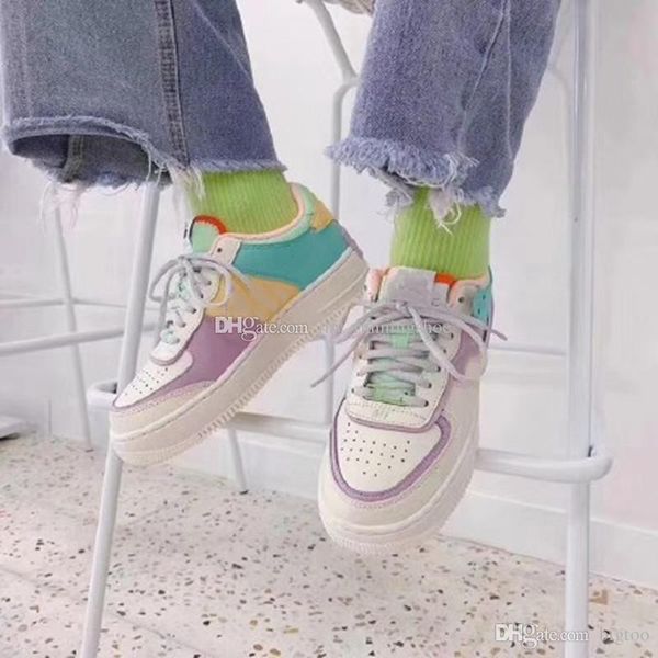 

2020 new designer forced wmns 07 utility candy macaron women girls running shoes 1 shadow sport dunnk one skateboard sacai sneakers, White;red