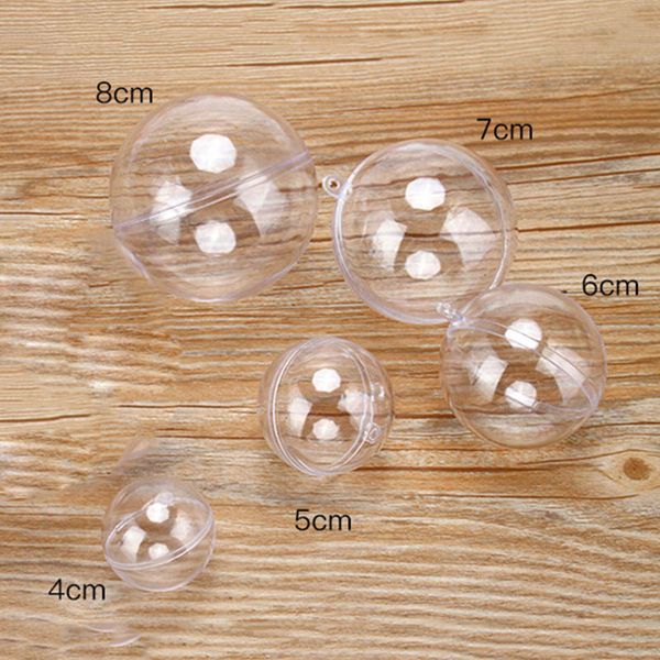 

10pcs transparent balls sphere baubles diy ornament hanging for christmas tree party xhc88