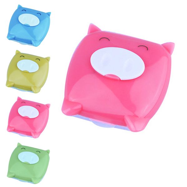 

милый унисекс свинья мультфильм контактные линзы чехол коробка для хранения контактные линзы коробка новый