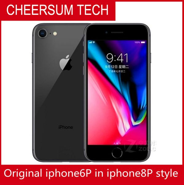 

customzied iphone 6 in 8 style mobilephone 4.7 5.5 inch original lcd 64gb 128gb iphone 6 refurbished in iphone 8 housing cellphone