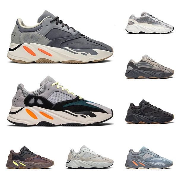 

новое поступление 700 мужчин женщин кроссовки kanye west magnet utility black wave runner инерционные статические мужские тренеры моды спорт