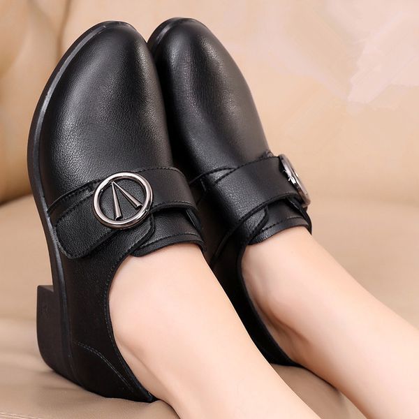 Dress Shoes Zzpohe Women Spring Casual Comfortable Women Leather