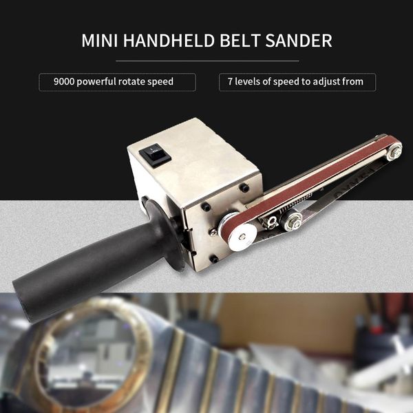 

handheld professional mini belt sander electric polisher sanding machine belt grinder polishing machine