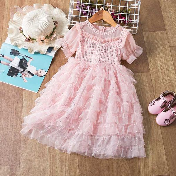 

party dresses for kids girls lace embroidery princess baby girl clothes summer children casaul wear tutu girl clothing 3-8 years, Red;yellow