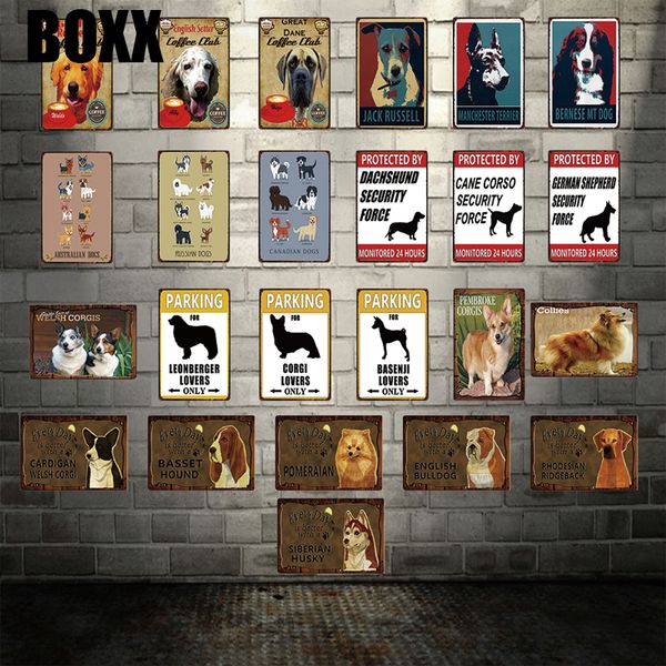 

собака каждый день лучше с хаски металлическая вывеска жестяной плакат домашний декор бар настенная художественная роспись 20*30 см размер