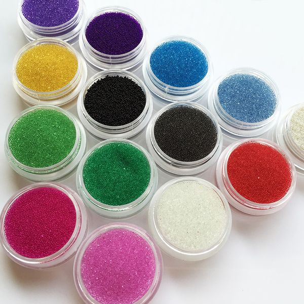 

20 color glass seed beads art bead rhinestone for nails micro nai crystal ball 3d diy nail art decorations, Silver;gold