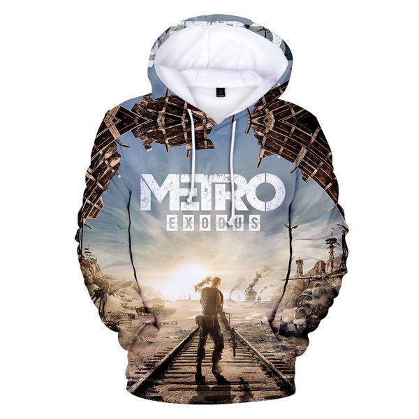 

fashion cool metro exodus popular hoodies sweatshirts men/women harajuku hip hop outerwear hooded casual apparel streetwear, Black
