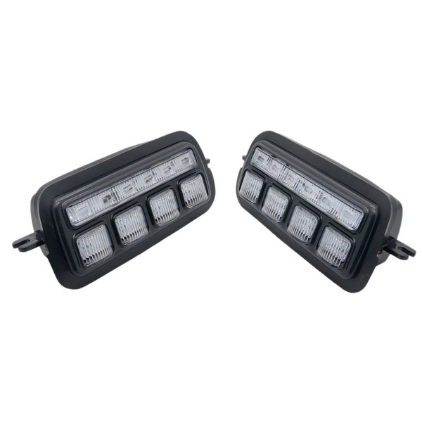 

2pcs applicable to lada niva 4x4 1995+ led daytime running light with turn signal light drl car headlight replacement parts