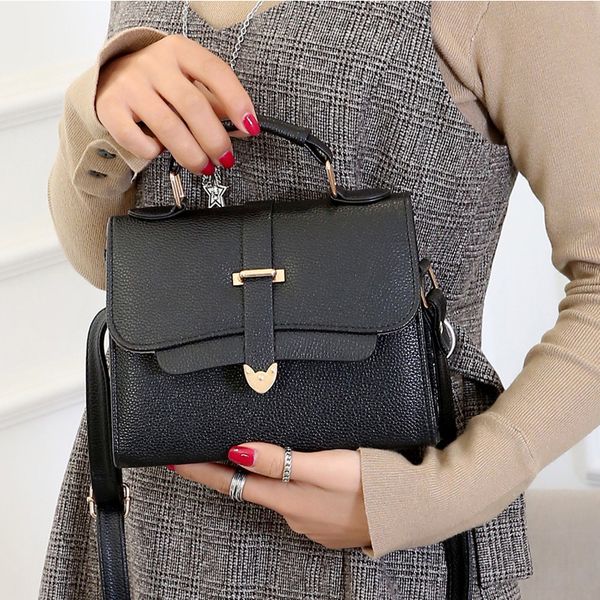

new fashionable simple lady handbag with one shoulder and one shoulder straddle for leisure in 2019