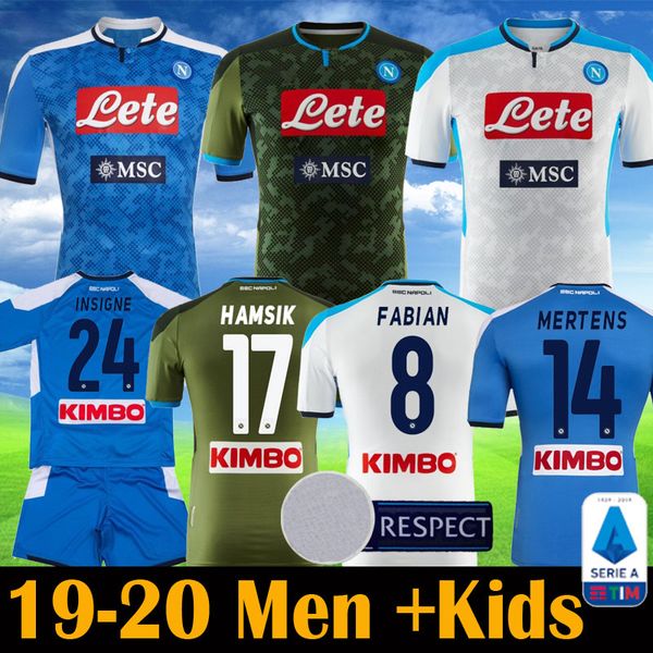 

2019 2020 napoli soccer jerseys lozano hamsik insigne football shirt maglia mertens verdi milik napoli 19 20 maillots de foot, Black;yellow