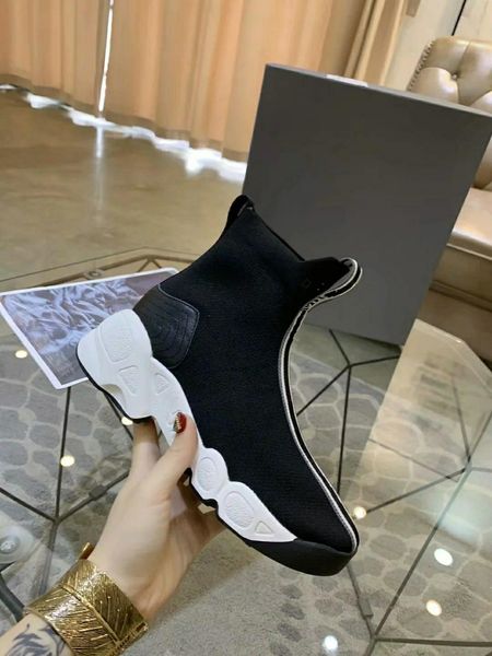 

rhinestone fashion grey men women casual luxury sock shoes designer sneakers shoes genuine leatbee embroidere lll