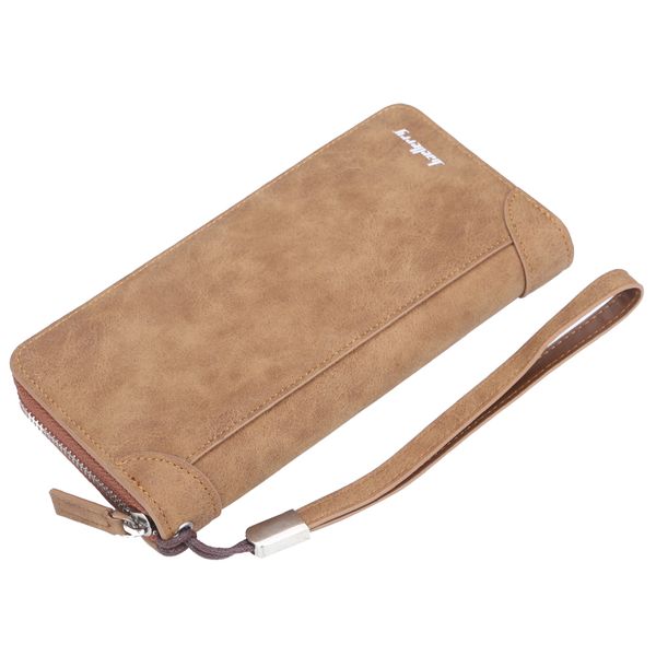 

casual retro men's wallet long pu matte leather male clutch bag multi-function large capacity mobile phone bag, Red;black