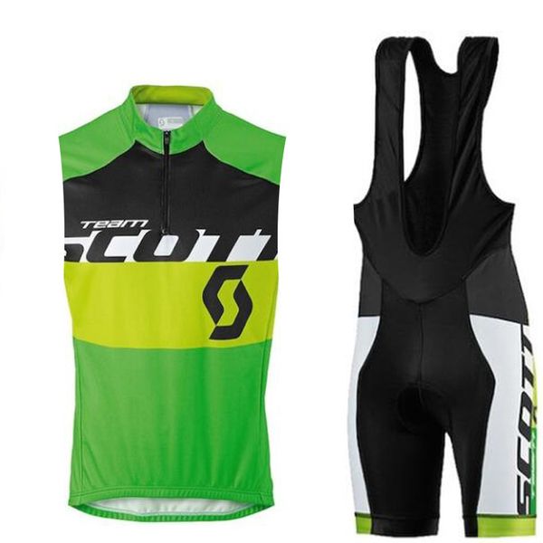 Mens cycling jersey suit summer sleeveless bike vest bib shorts set bike Outfits