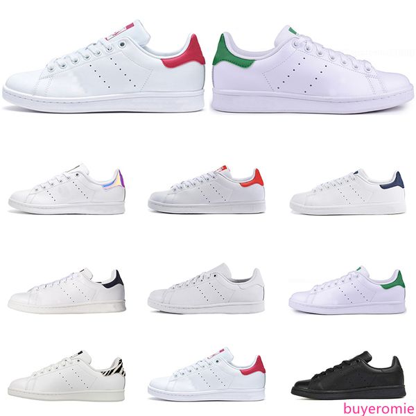 

2019 дешевые стэн высокое качество смит обувь бренд мужчины женщины черный белый красный повседневная кожа спортивные кроссовки скейтборд кр