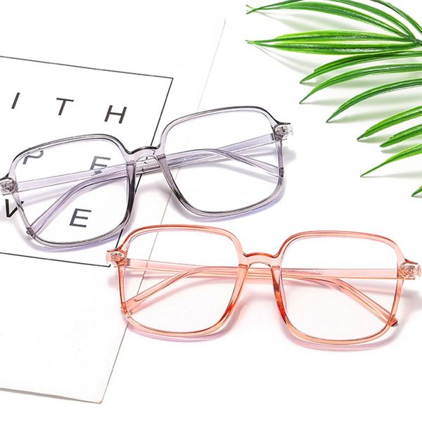 

anti blue ray glasses women computer glasses gaming goggles big transparent eyewear frame travel or outdoor, White;black