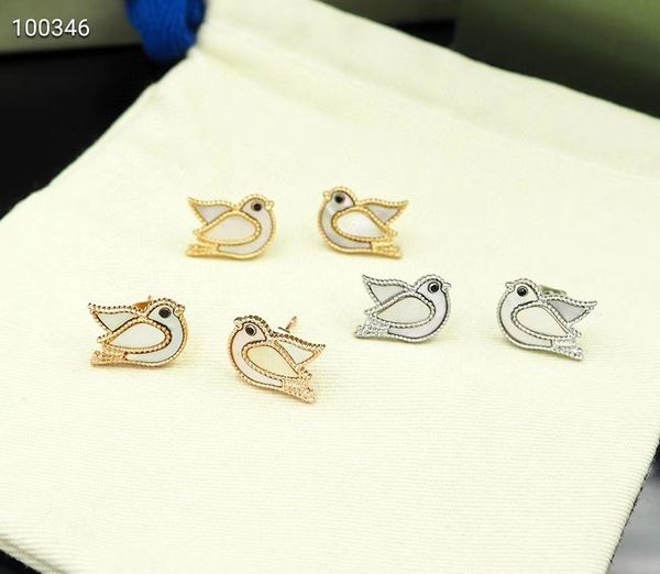 

модельер серьги бриллиантовые серьги птицы серьги стержня ювелирных изделий роскошные серьги boucles d'oreille де капер люксусный дизайнерск, Golden