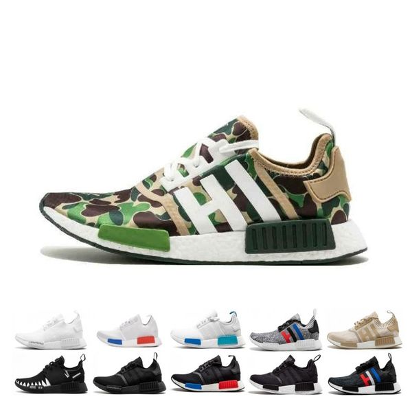 

2019 r1 oreo runner japan nbhd primeknit og triple black white camo running shoes men women nmds runners xr1 sports trainers