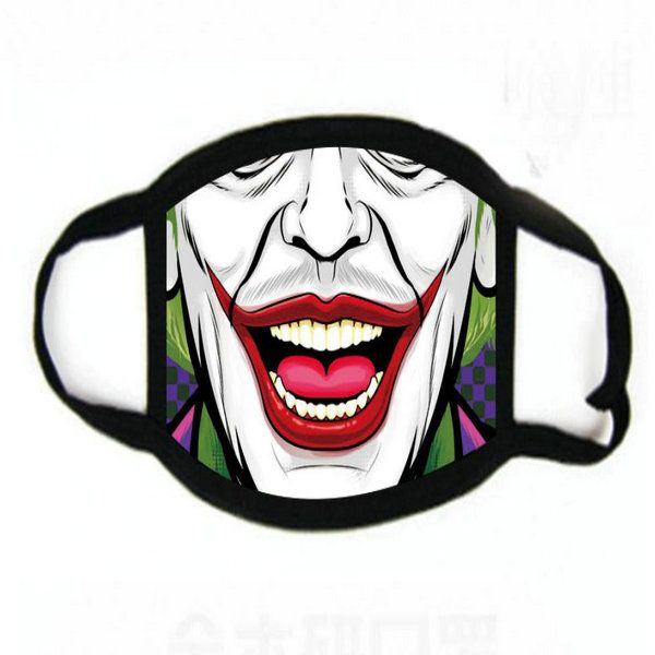 

floral print funny faces mask reusable cartoon print cubrebocas color rosa ultraviolet proof washable running riding bike dhl zhjoutdoor, Black