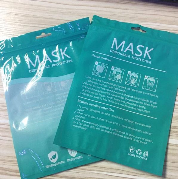 

на складе маска упаковка сумки zipper опп сумка retail packaging bags английский полупрозрачный пластик ziplock сумка для маски gga3448-6