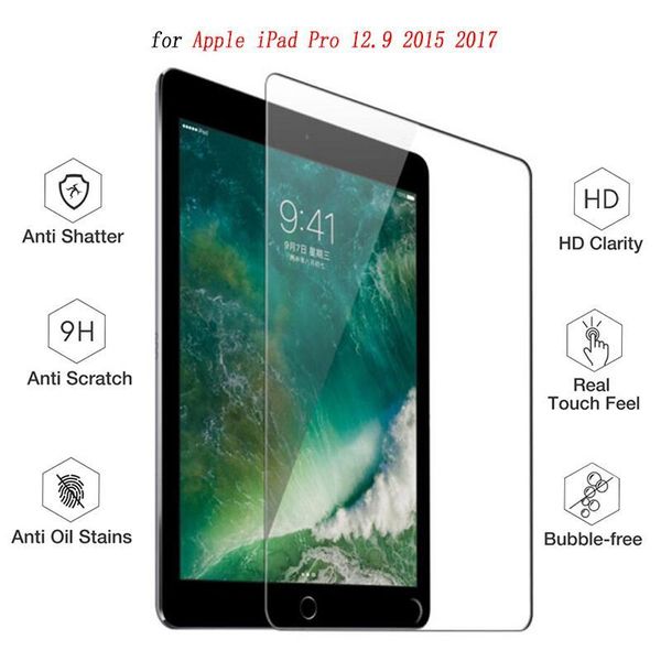 

9h screen protector для ipad pro 12.9 закаленное стекло tablet защитная пленка экрана anti-scratch для ipad pro 12.9 inch 2017 2018