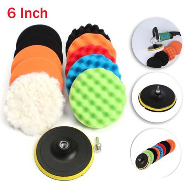 

12pcs/set 75-175mm buffing sponge polishing pad kit set accessories parts suitable for car polisher buffer wax