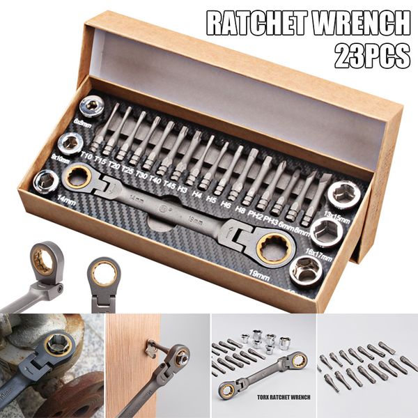

high cross hexagonal screwdriver bit set ratchet spanner socket machine repair tools set lg66