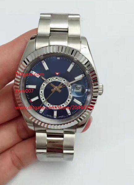 

factory maker wristwatch new style blue 42mm 326934 stainless steel mechanical automatic mens watch watches, Slivery;brown