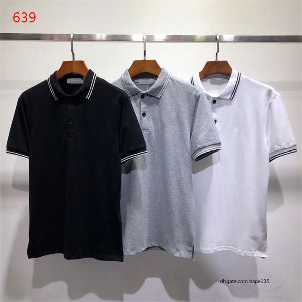 

mens дизайнер т shrit contemporary fit -i поло белый черный серый s-2xl коротким рукавом футболки моды одежды promotionvn8w, White;black