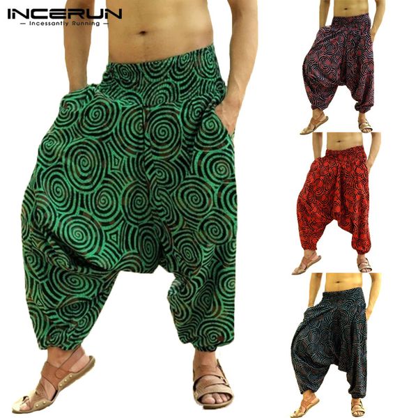 

2019 aladdin harem pants hmong baggy hiphop men feminina pantalon trousers wide legs ethnic pants casual cross-pants joggers, Black