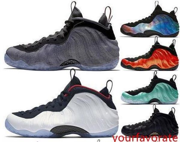 

penny hardaway foams one olympic denim habanero basketball shoes pro sequoia eggplant black metallic gold men 2019 authentic sneakers sports