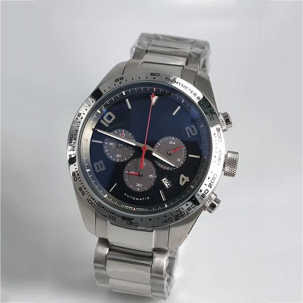 

new luxury men's watch stainless steel band quartz movement watches orologio di lusso wristwatch man business sports watch, Slivery;brown