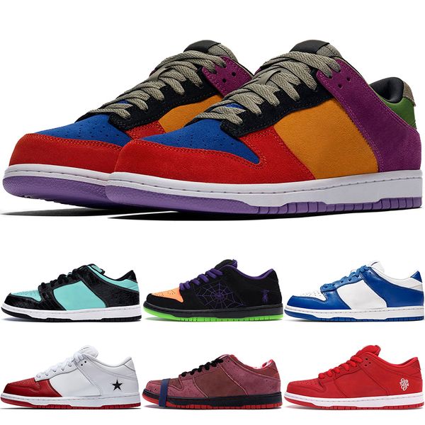 

new sb dunk low diamond supply men sports shoes pigeon red lobster gold skateboard shoes panda mischief halloween raygun tie women sneakers, Black