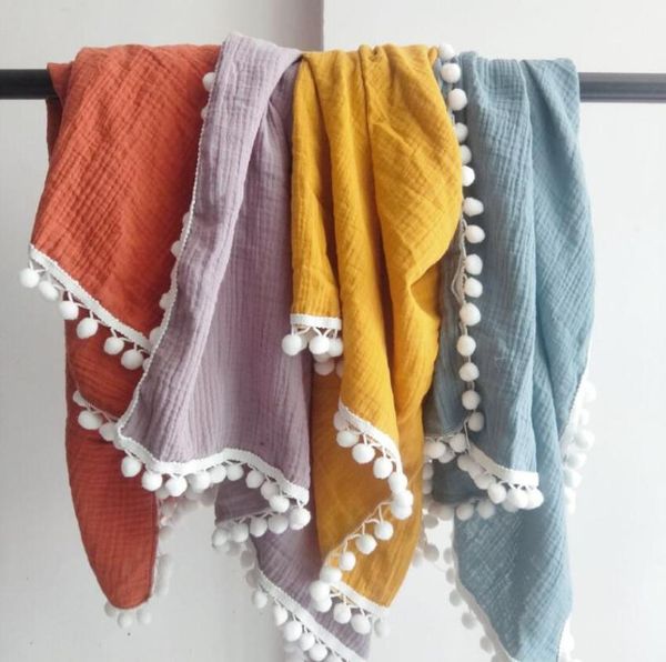 

blankets & swaddling muslin 100% cotton baby swaddles soft born bath gauze infant wrap sleepsack stroller cover play mat
