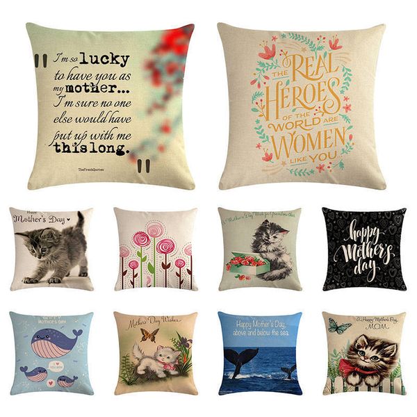 

cute cat цветочный диван декоративные подушки белье throw подушка home decor pillowcove наволочки наволочки подарки zy1401