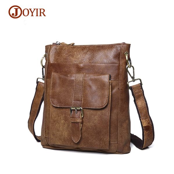 

joyir luxury cowhide men bags genuine leather shoulder bag male zipper handbags fashion messenger bags crossbody bag