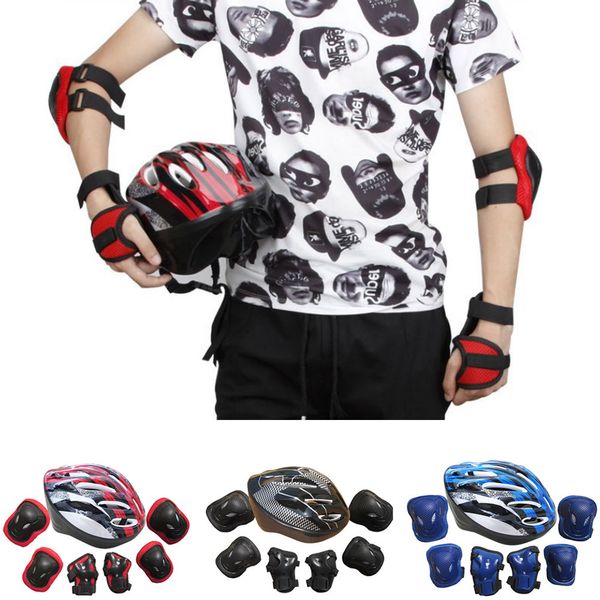 

muqgew 7pcs adults sports helmets self balancing bike roller durable knee elbow wrist helmet pad drop ship