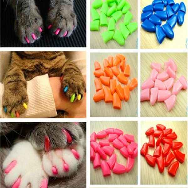 

cat nail caps мягкие крышки ногтя для собак и кошек paw pet когти охватывает xs s m l xl xxl с клеем