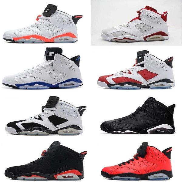 

2019 новый 6 mens женщины баскетбол обувь синий черный белый инфракрасный low chrome sport blue carmine red oreo oreo alternate black cat