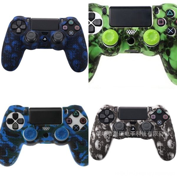 

grkaa 8 colors anti-slip silicone case skin cover stick sony playstation dualshock 4 ps4 pro slim controller accessories & for grip