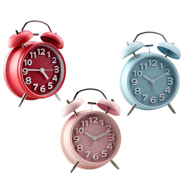 

double bell metal metal alarm clock alarm clock portable classic deskgift timer livingroom silent fashion