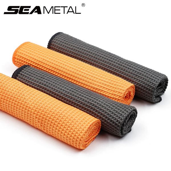 

car wash towel 2pcs car detailing auto cleaning wet dry towels microfiber window clean auto detailing weave accessories