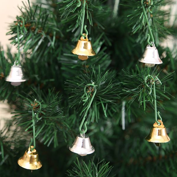 

christmas bells 20 pcs/set gold jingle bells mini 11mm christmas tree hanging decor craft adornos de navidad