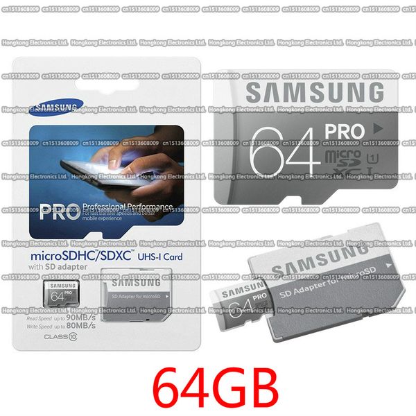 

32gb / 64gb / 128gb / 256gb samsung pro micro sd карты карты class10 / tablet pc tf с10 / mp4 карты памяти / sdxc / sdhc карта 90mb / s