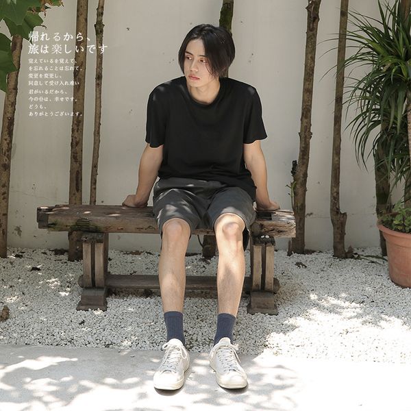 

ins new winter mens хлопок вскользь mens хлопок сплошного цвета бизнес sprout носки марка прямая продажа, Black