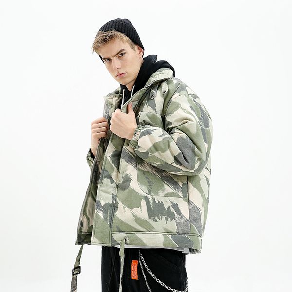 

autumn & winter new style japanese style men retro camouflage fashion coat japanese-style new trend jacket, Black
