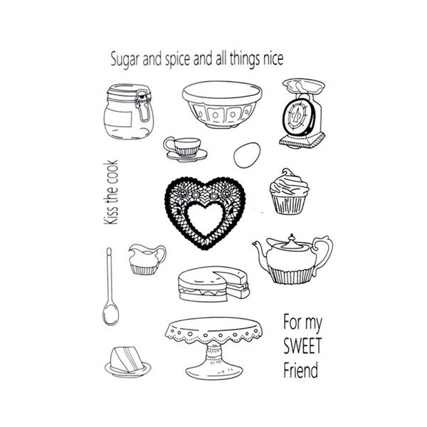 

kiss the cook for my sweet friend scrapbook diy p cards account rubber stamp clear stamps transparent stamp card stamper