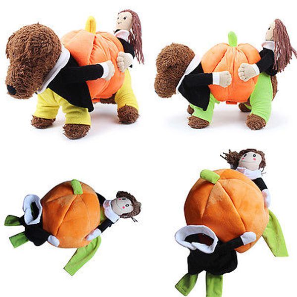 

brand new pet dog winter warm clothes puppy halloween pumpkin doll cute costume jacket coat festival apparel