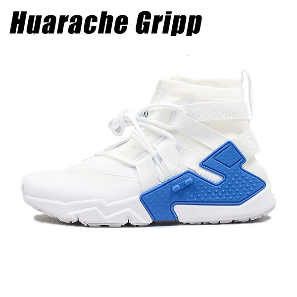 

открытый huarache gripp qs мужская высокая runnig обувь белый ora молния и связать дизайнер обувь спортивный тренер мужчина женщины кроссовк