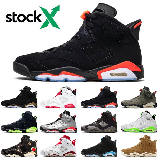 

2020 new jumpman 6 6s dmp men basketball shoes psg black cat infrared tinker flint oregon oreo mens trainers sports sneakers size 7-13, White;red