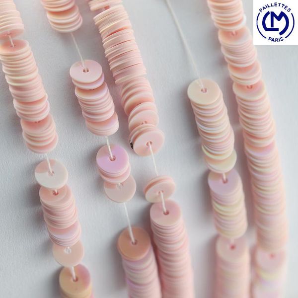 

france imported lm colorful meat solid color sequins, french embroidery beading materials, clothing accessories, Black